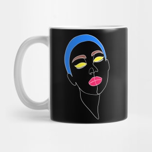 Woman face in minimalist style Mug